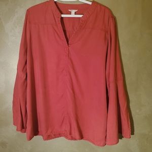 Final sale Cato womens linen bell sleeved shirt